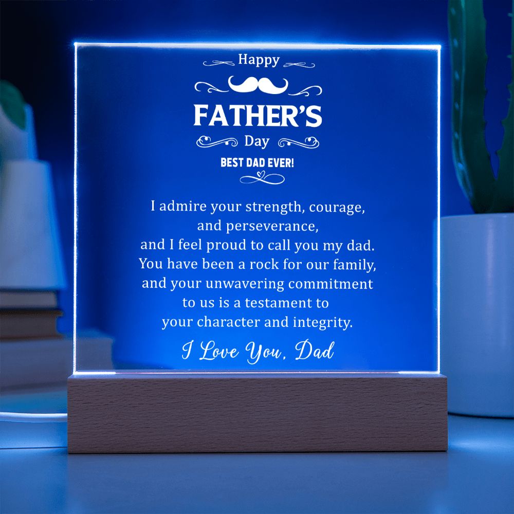 To My Dad - Square Acrylic Plaque