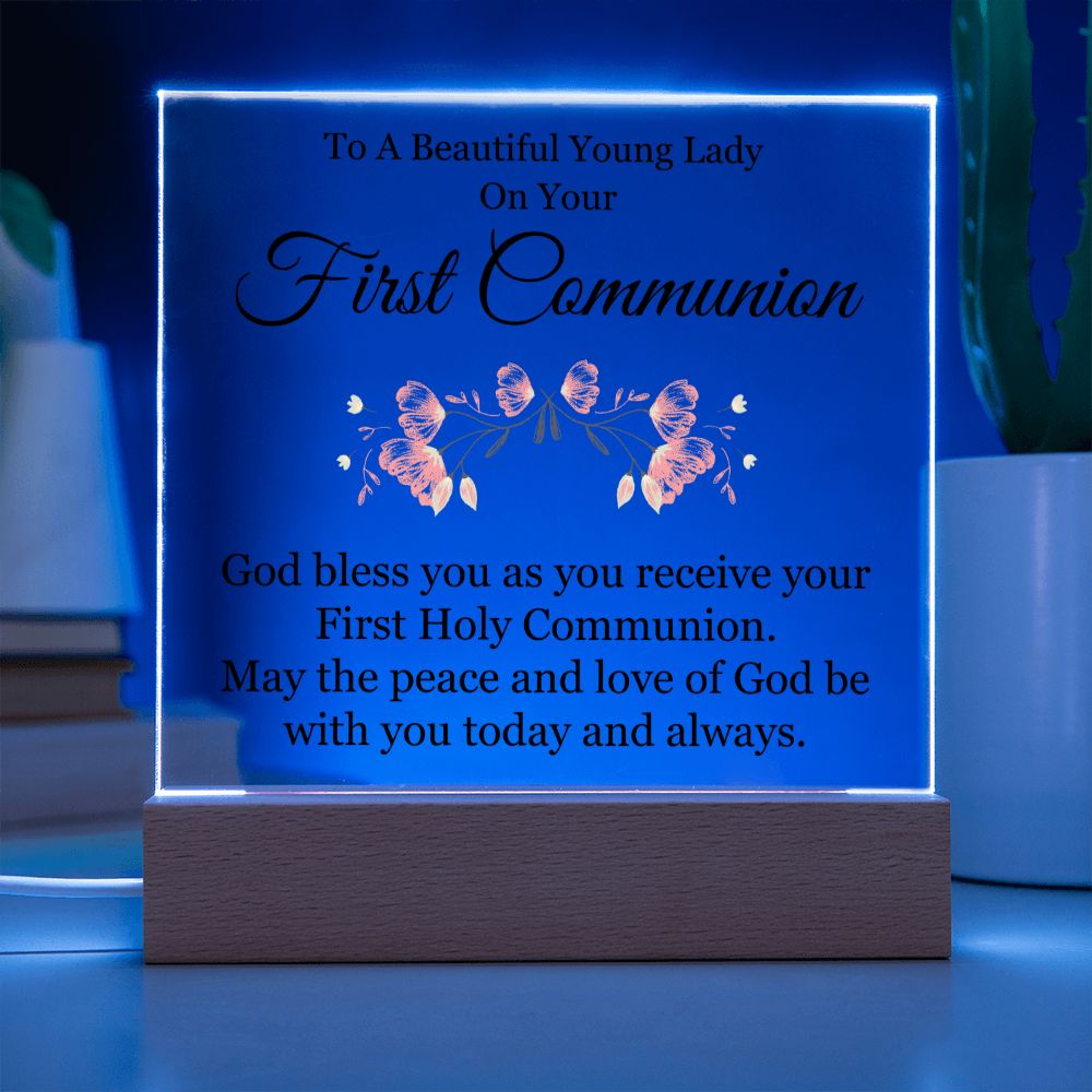 First Communion - Square Acrylic Plaque