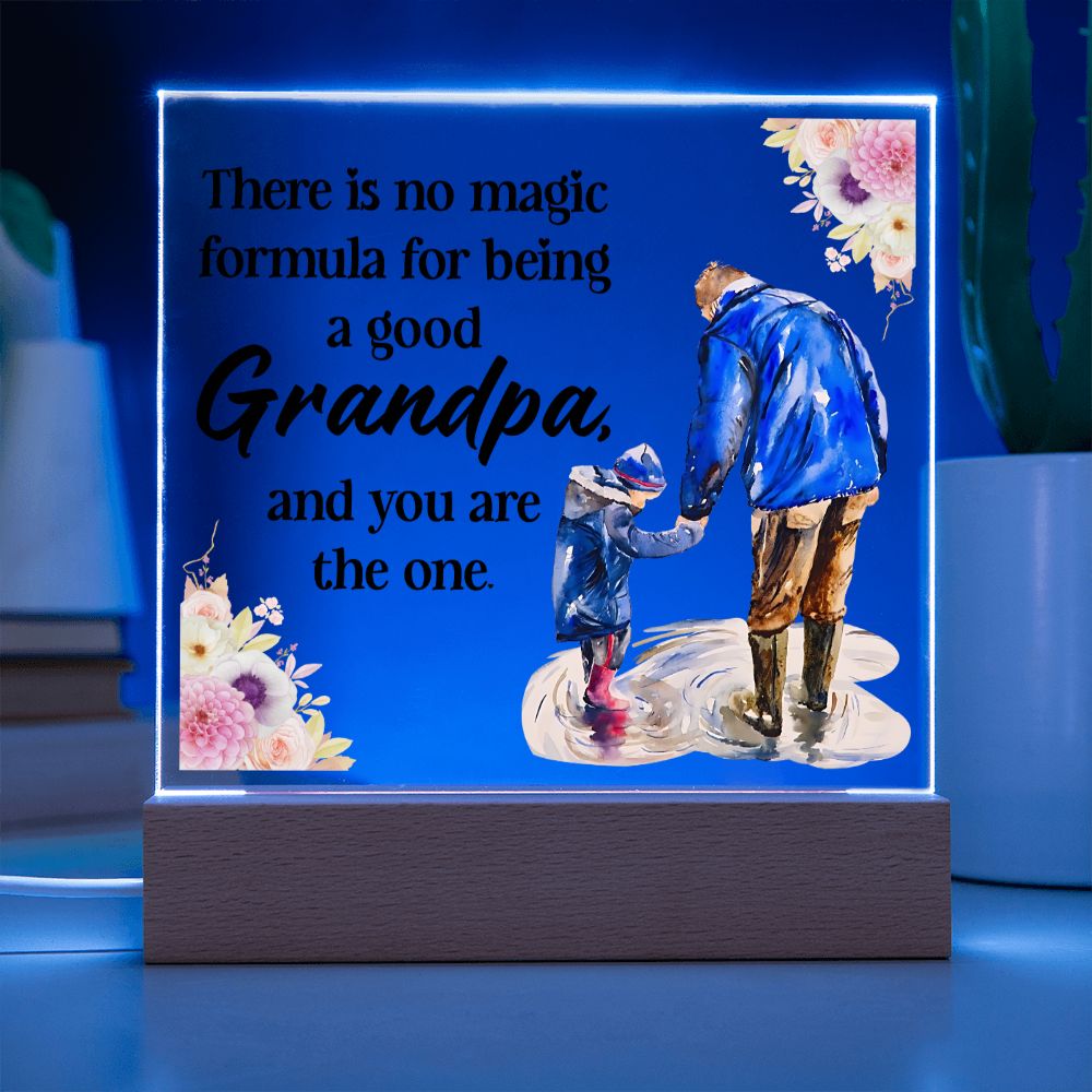 To My Grandpa - Square Acrylic Plaque Square Acrylic Plaque