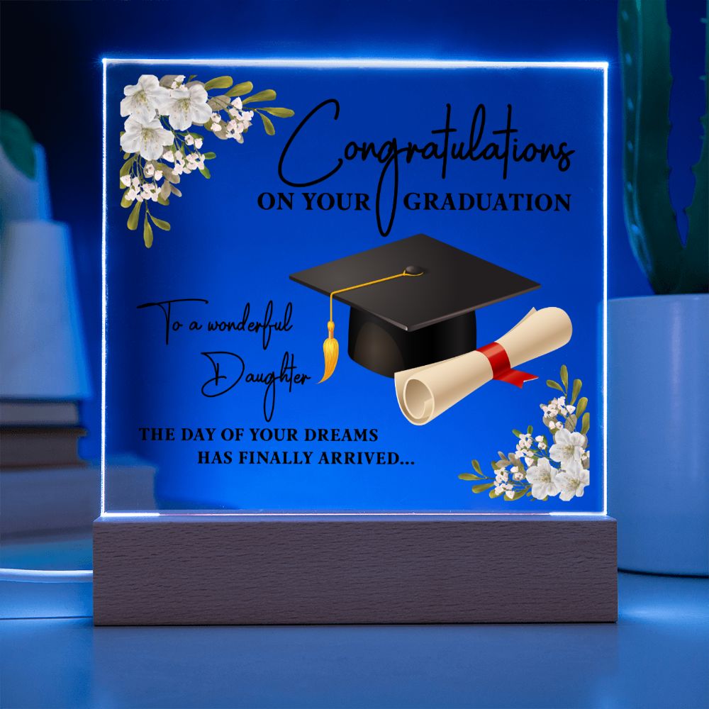 Congratulation On Your Graduation - Square Acrylic Plaque