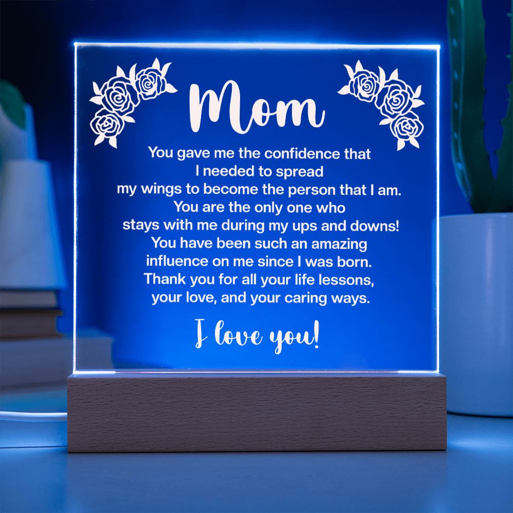 To My Mom- Square Acrylic Plaque