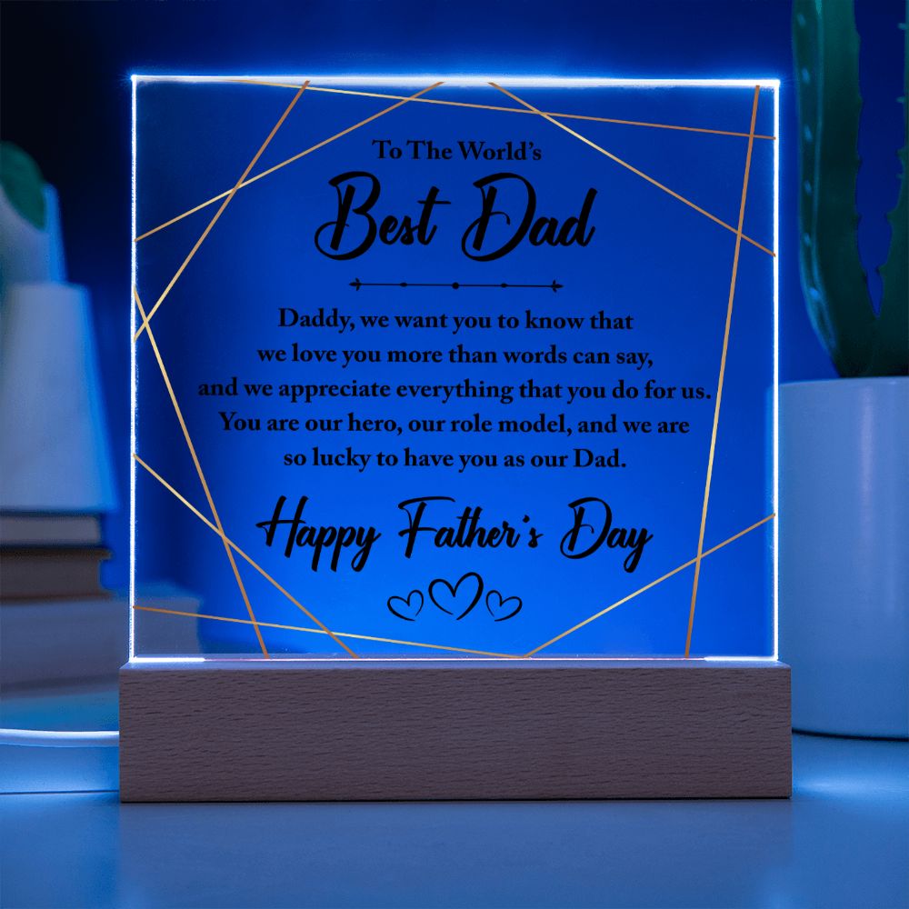 To My Dad - Square Acrylic Plaque