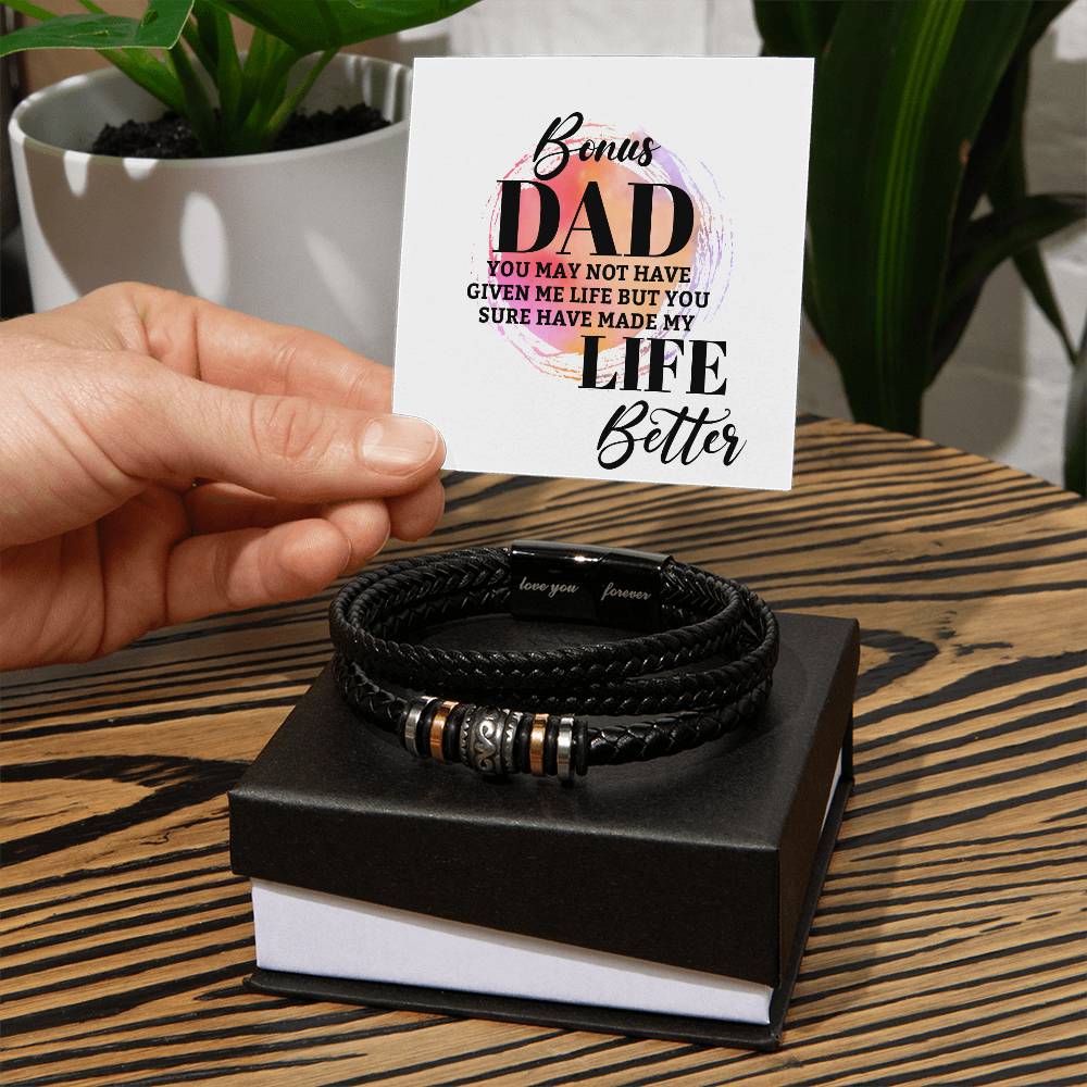 To My Bonus Dad - Love You Forever Bracelet