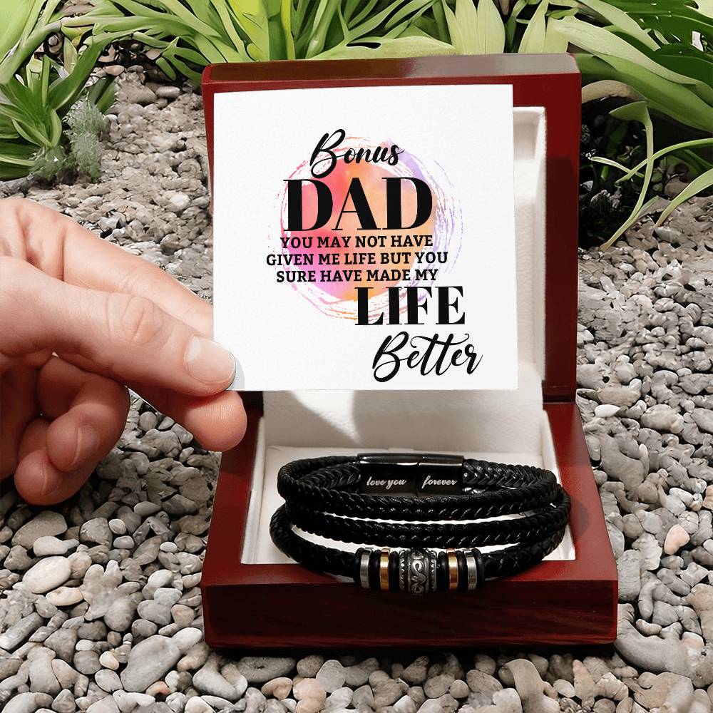 To My Bonus Dad - Love You Forever Bracelet