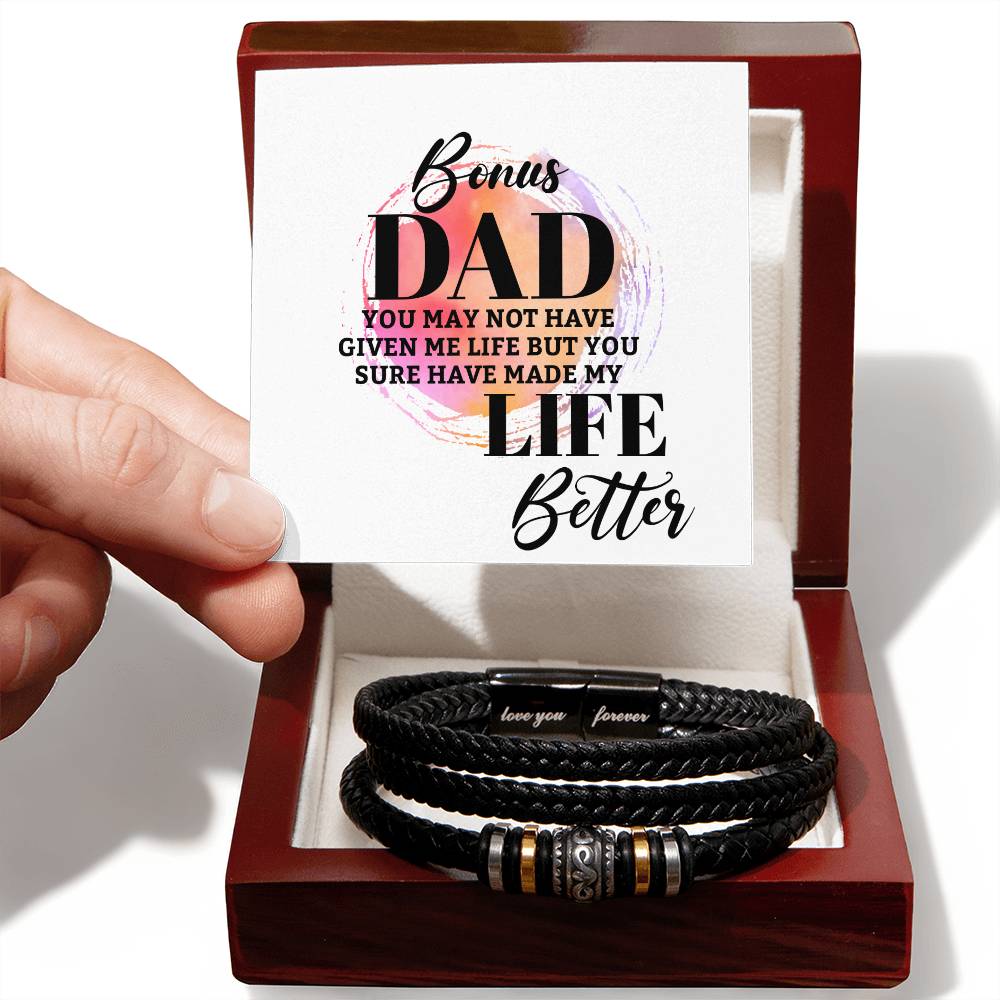 To My Bonus Dad - Love You Forever Bracelet