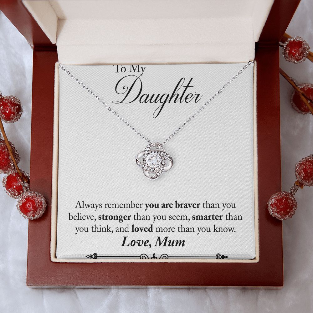 To My Daughter - GIFT - DIAMONDS By Yard Silver Necklace – SENSATION  Pakistan